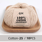10PCS 100% Organic Cotton Yarn