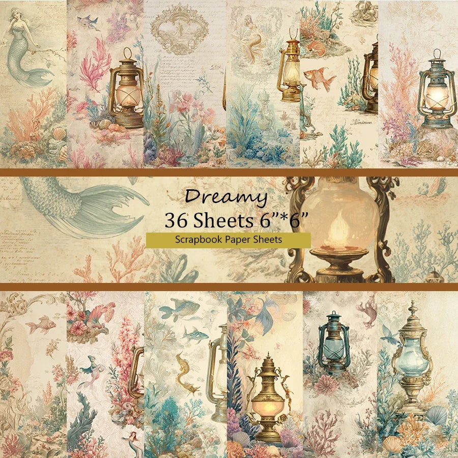 36 Sheets 6"x6" Decorative Scrapbook Paper