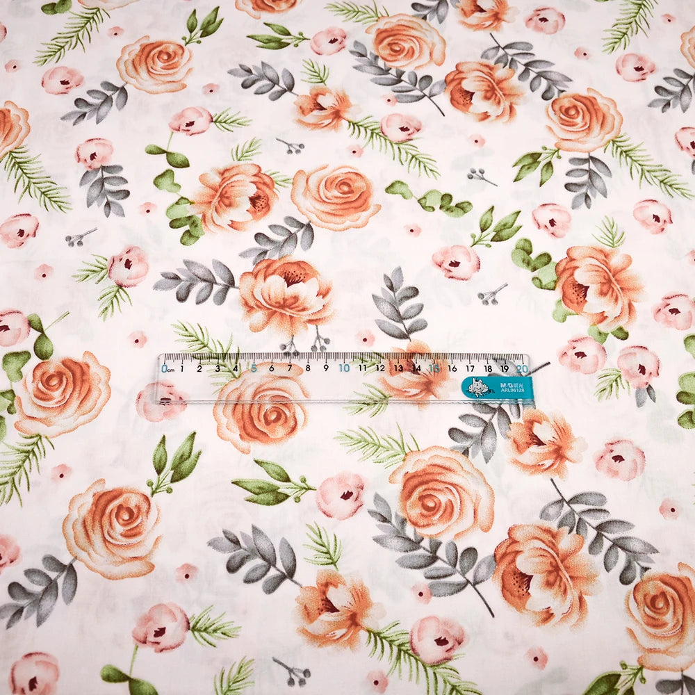 Rose Printed Cotton Fabrics by the Meter