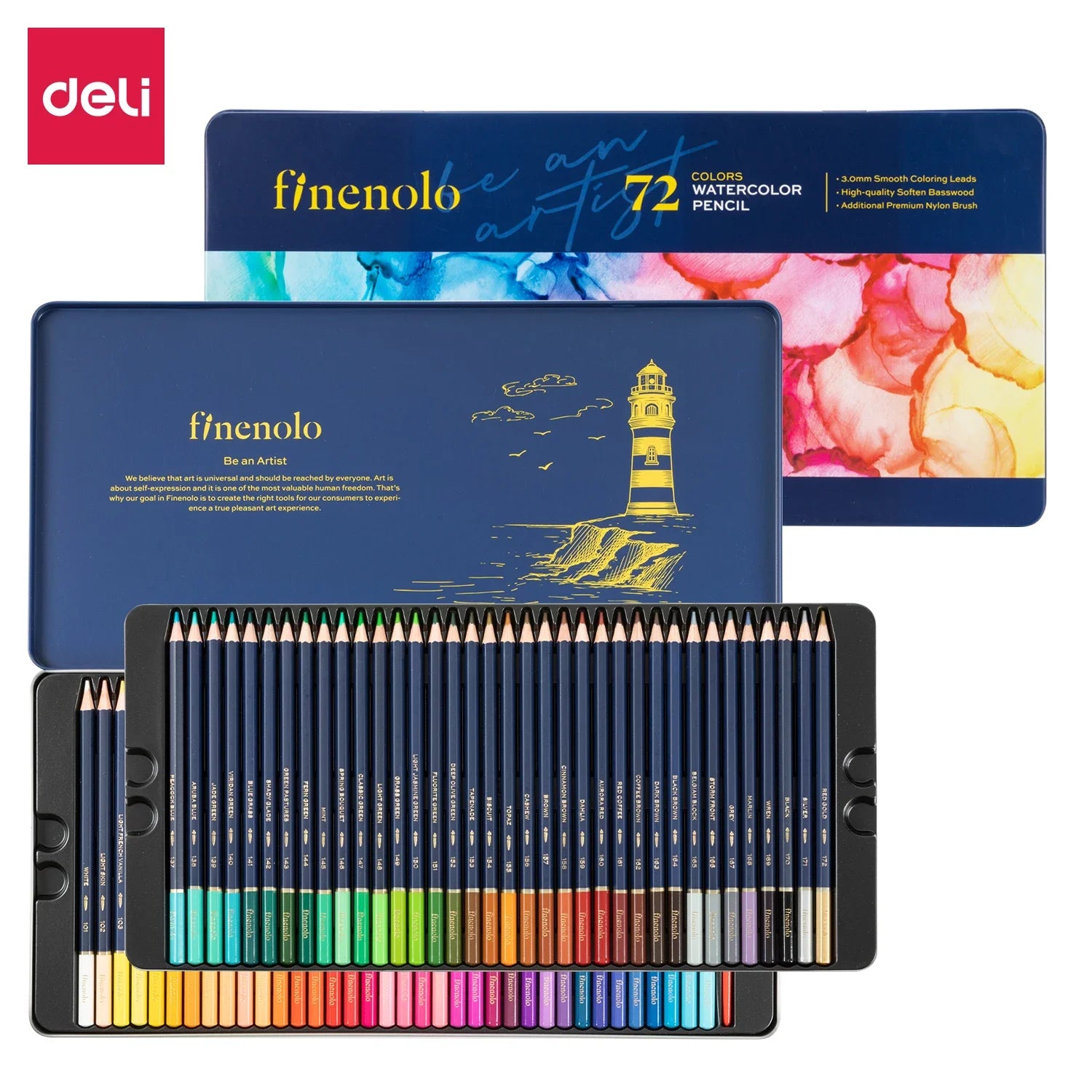 Deli Finenolo Watercolor Pencils Set