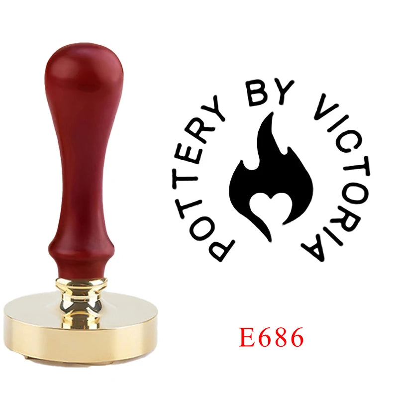 Custom Pottery Stamp for Clay Logo Design Personalized Customized Stamp