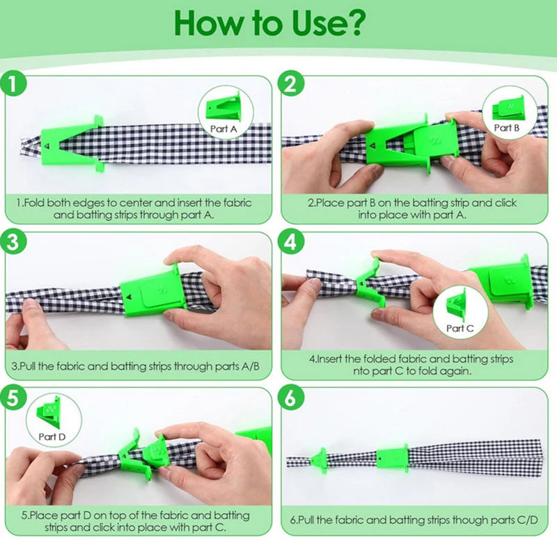 2Set Fabric Tube Maker Bias Tape Maker