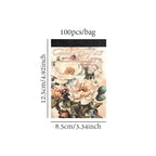 4 styles 100pcs/pack garden whisper series material book