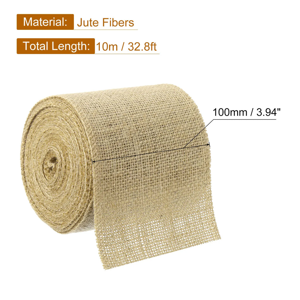 10 Yards Natural Burlap Ribbon