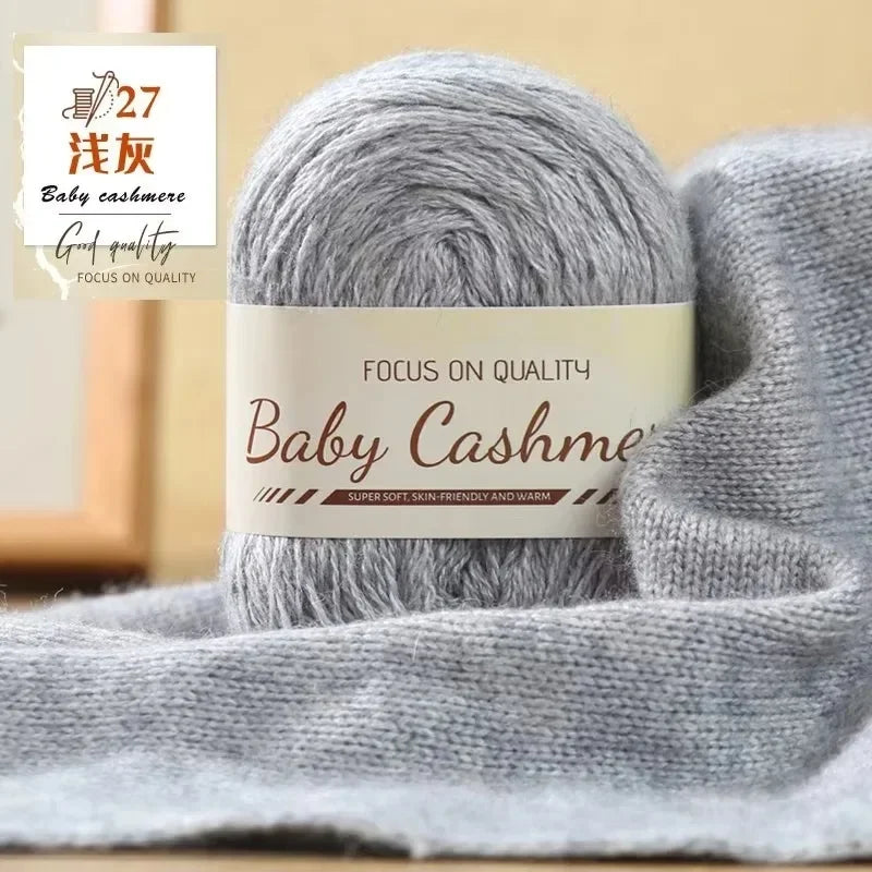 50g/roll Soft Wool Knitting Cashmere Long Thin Yarn