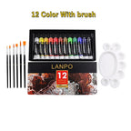 Acrylic Paints Set 12/24 Colors Professional Brush Set 12ml
