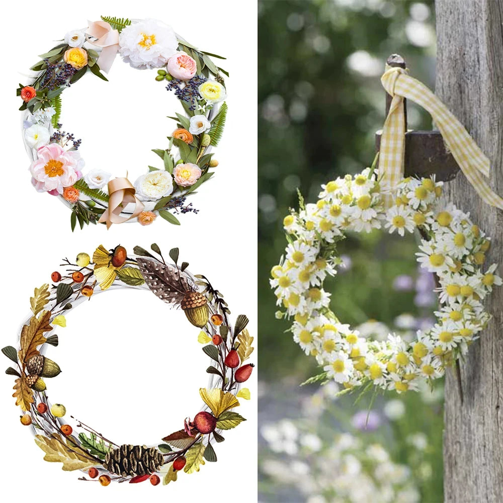 10-30CM White Wicker Wreath