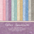 24 sheets 6"X6" Color Spectrum Paper Scrapbook