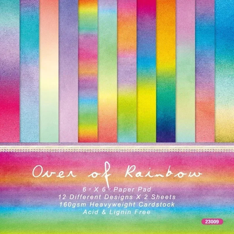 24 Sheets Colorful Style Floral Scrapbook Background Paper