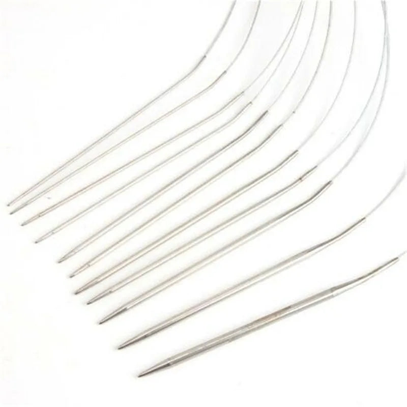 43/60/80/120cm Sweater knitting Needle Stainless Steel Ring Needle