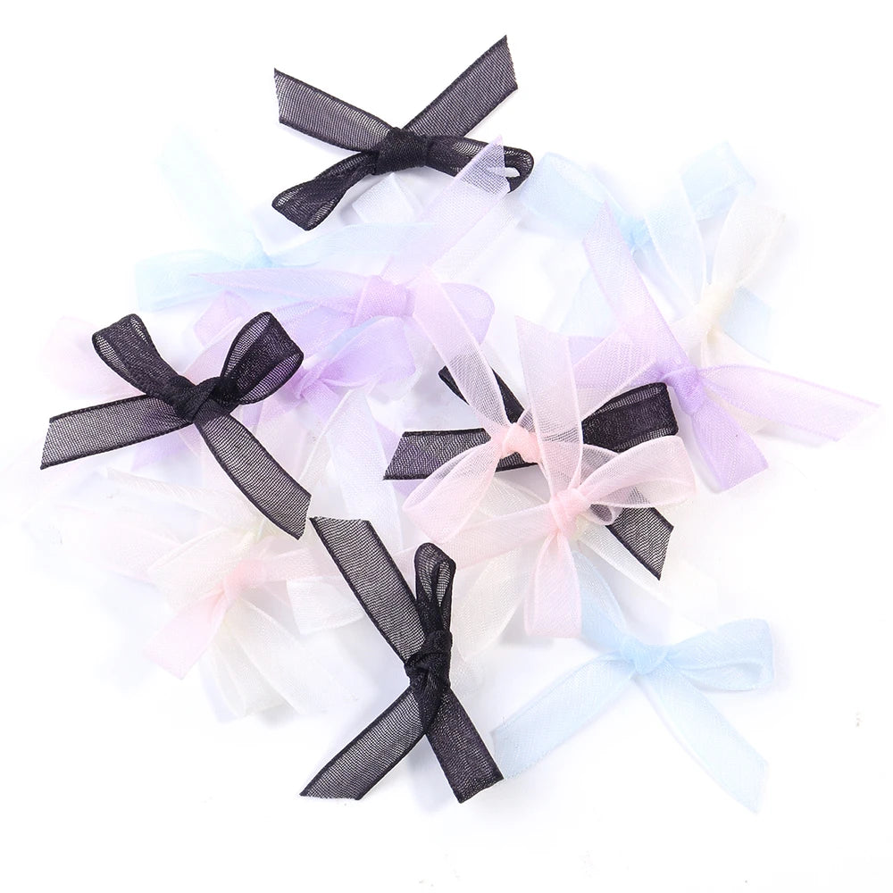 20pcs/lot Colorful Organza Mini Ribbon Bow