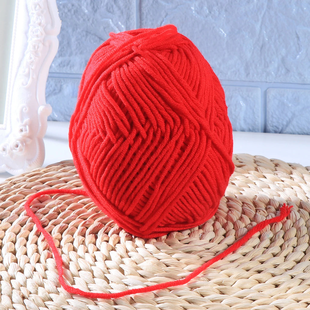 Red Milk Wool Yarn Cotton