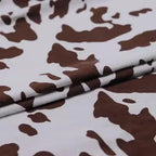 Cotton Twill Jeans Fabric Cow Printed