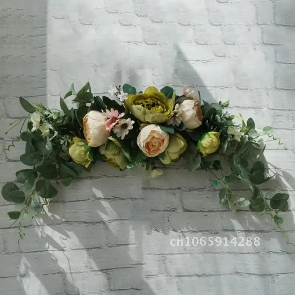 Artificial Flower Wreath Door Decoration