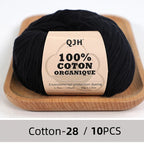 10PCS 100% Organic Cotton Yarn