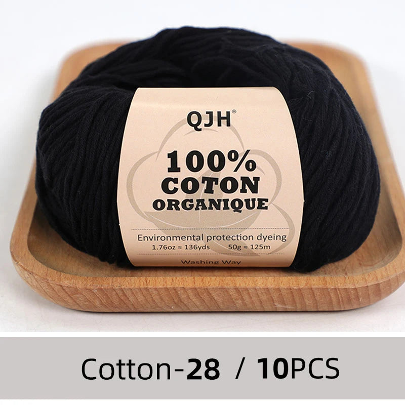 10PCS 100% Organic Cotton Yarn