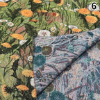 100X148Cm Oil Painting Floral Jacquard Fabric