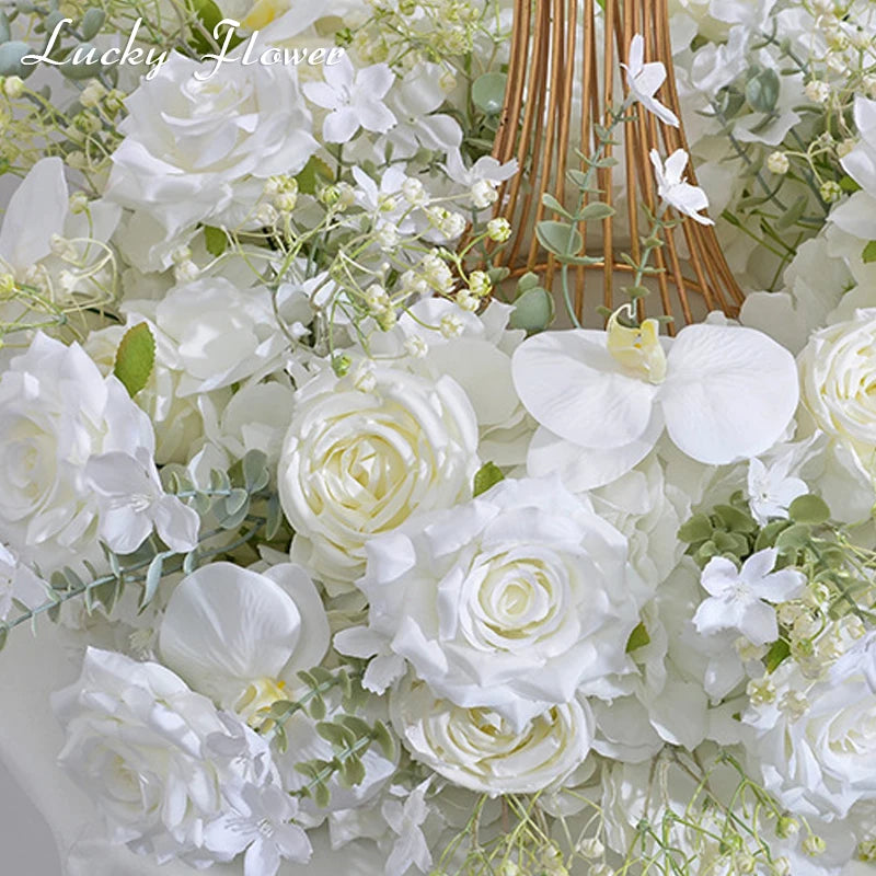 Artificial flowers Wreath Wedding Decoration Table Frame decor Floral Centerpiece Flower Backdrop Arrangement Flower Row