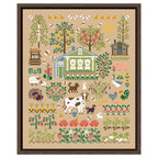 Summer in the Village cross stitch kit 18ct 14ct 11ct