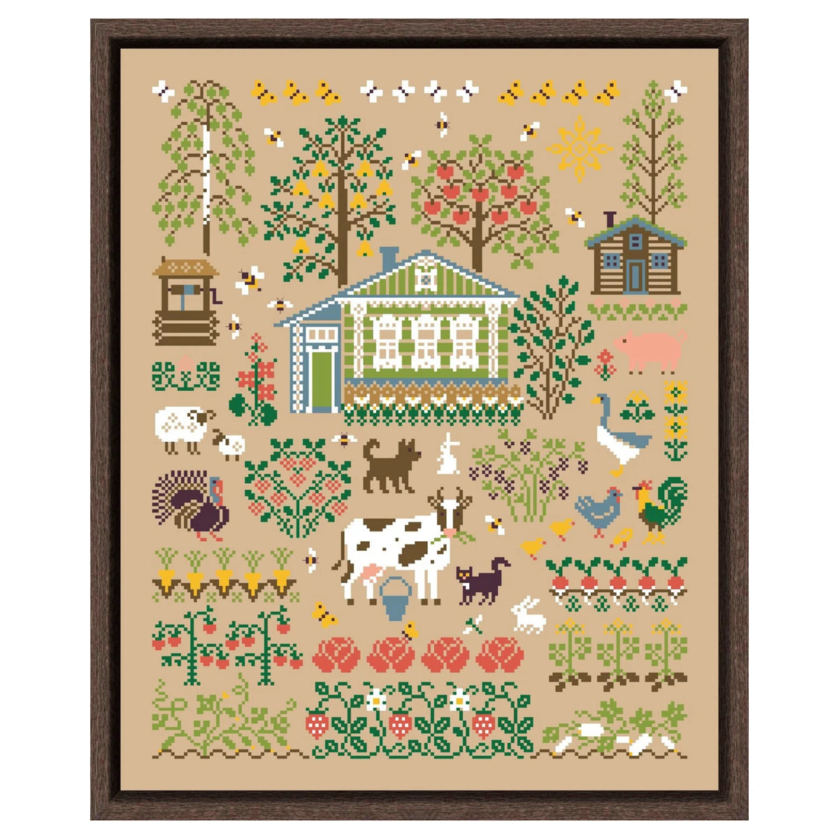 Summer in the Village cross stitch kit 18ct 14ct 11ct