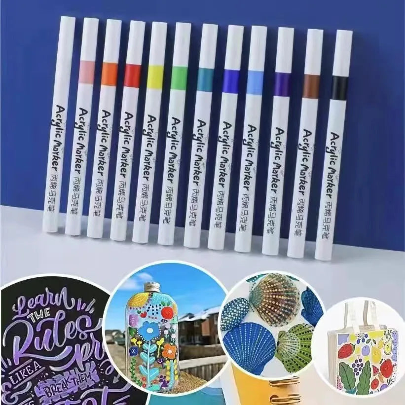 12/24/36/48/60 Colors Acrylic Paint Marker Set