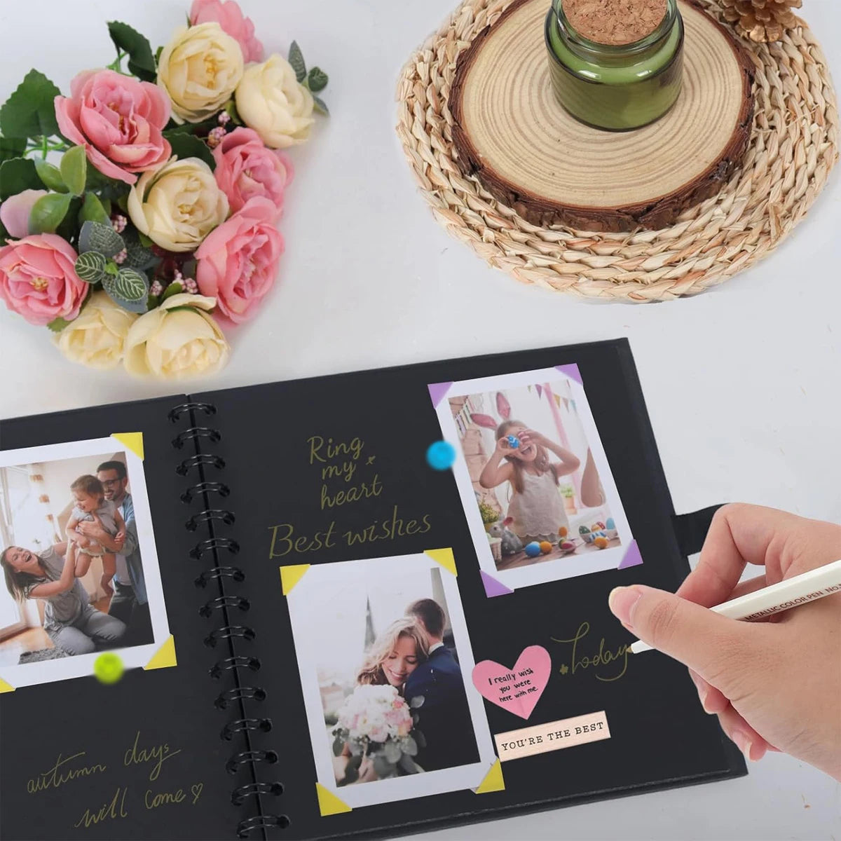 Scrapbook Album Linen Cover 8-inch