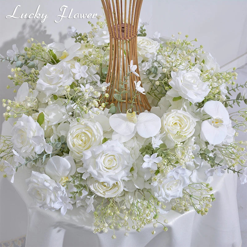 Artificial flowers Wreath Wedding Decoration Table Frame decor Floral Centerpiece Flower Backdrop Arrangement Flower Row