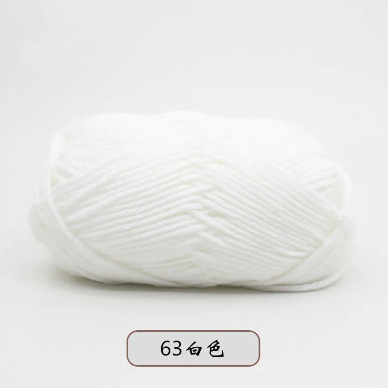 40-50g/Set 4ply Milk Cotton(80%) Knitting Yarn
