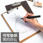 Drawing Board Sketch Pad with Clip Portable Wooden Easel