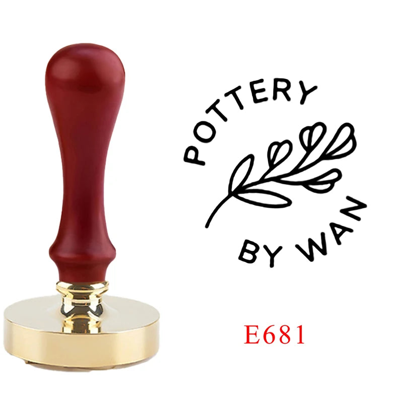 Custom Pottery Stamp for Clay Logo Design Personalized Customized Stamp