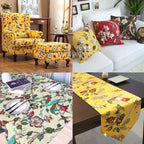 Classic Floral and Bird Linen Cotton Printed Fabric