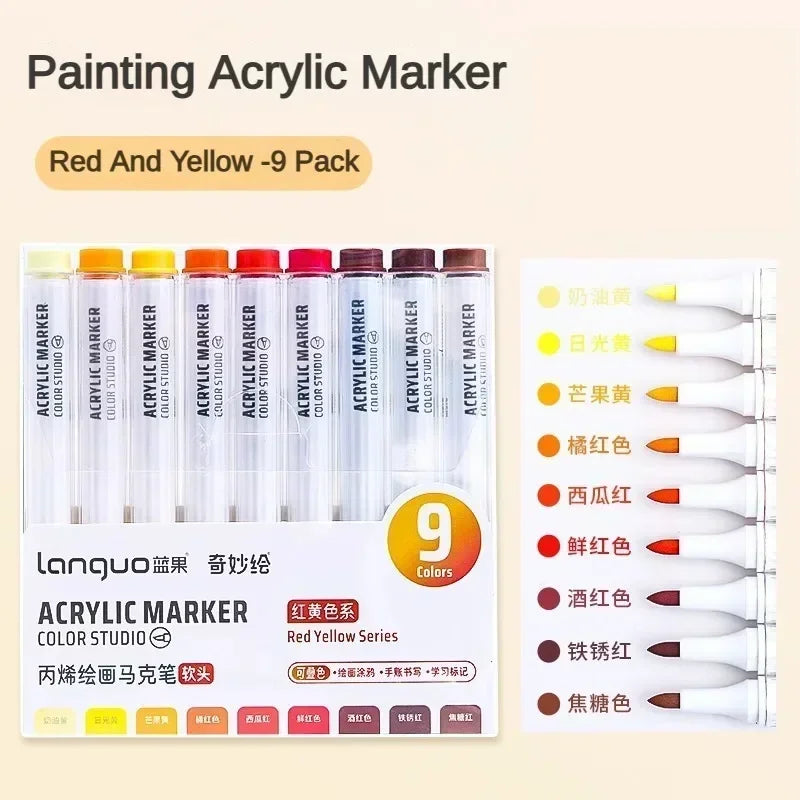 9/144 Colors Acrylic Paint Art Marker Pen