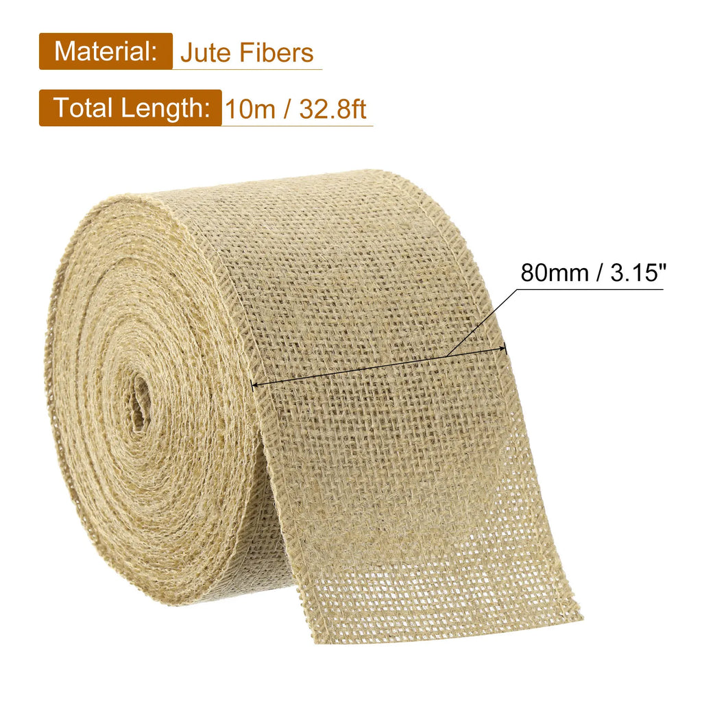 10 Yards Natural Burlap Ribbon