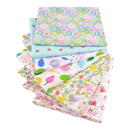 7 Pieces 9.8"X 9.8" (25cm X 25cm) Floral Printed Cotton Fabric Bundle