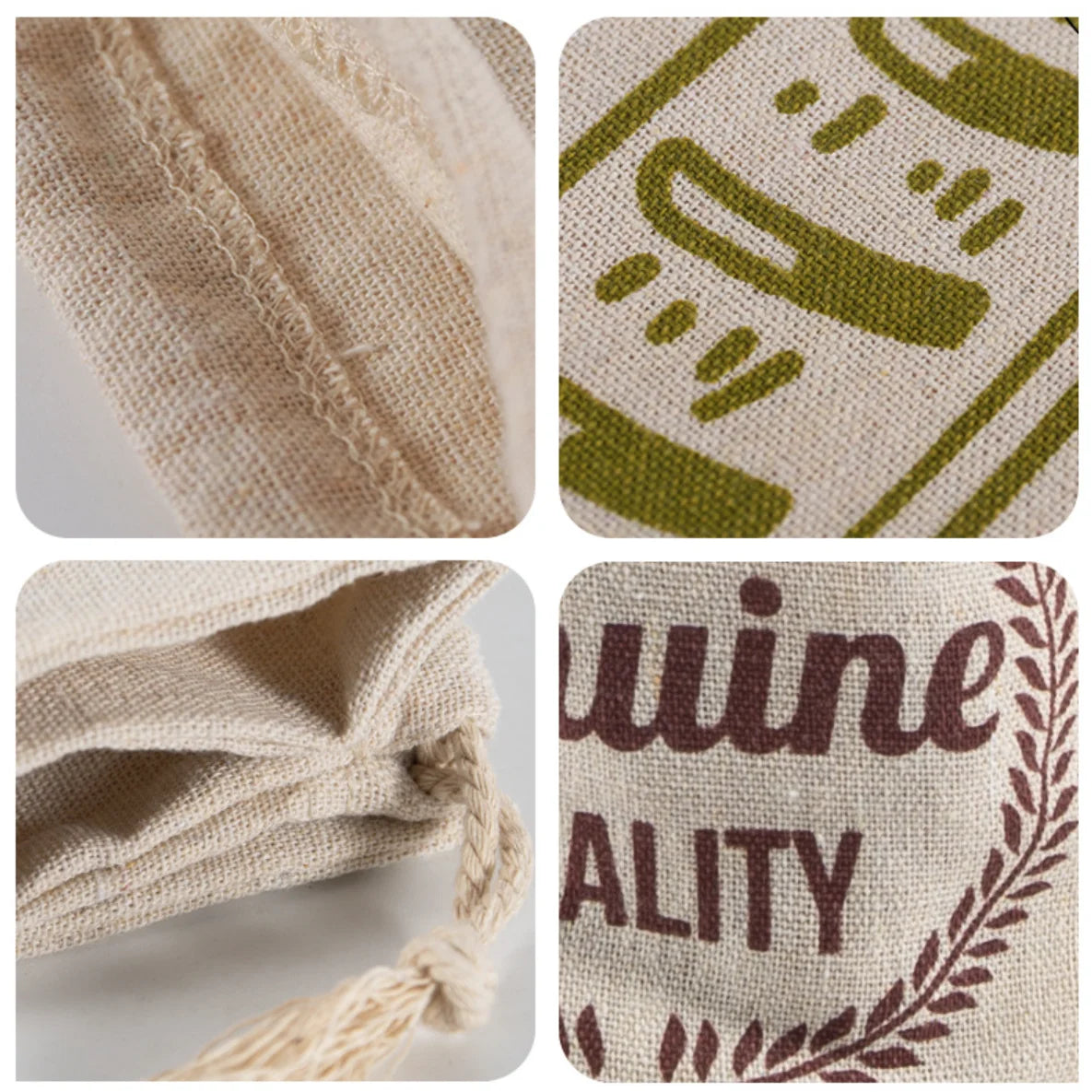 Linen Bread Bags Reusable Drawstring Bag For Loaf