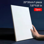 5pcs White Blank Square Artist Canvas