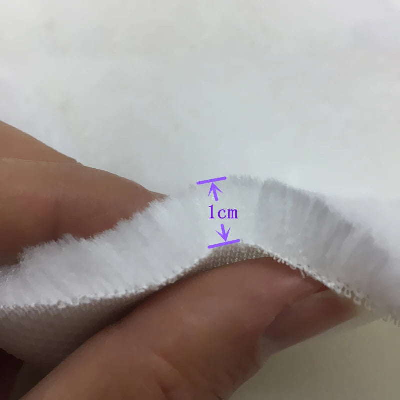 50x160cm Faux White Fur Fabric 100% Polyester