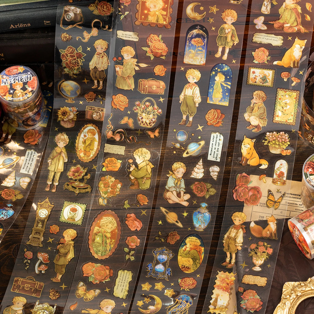 55mm*2m PET Die cut Masking Tape Stickers Retro Cartoon