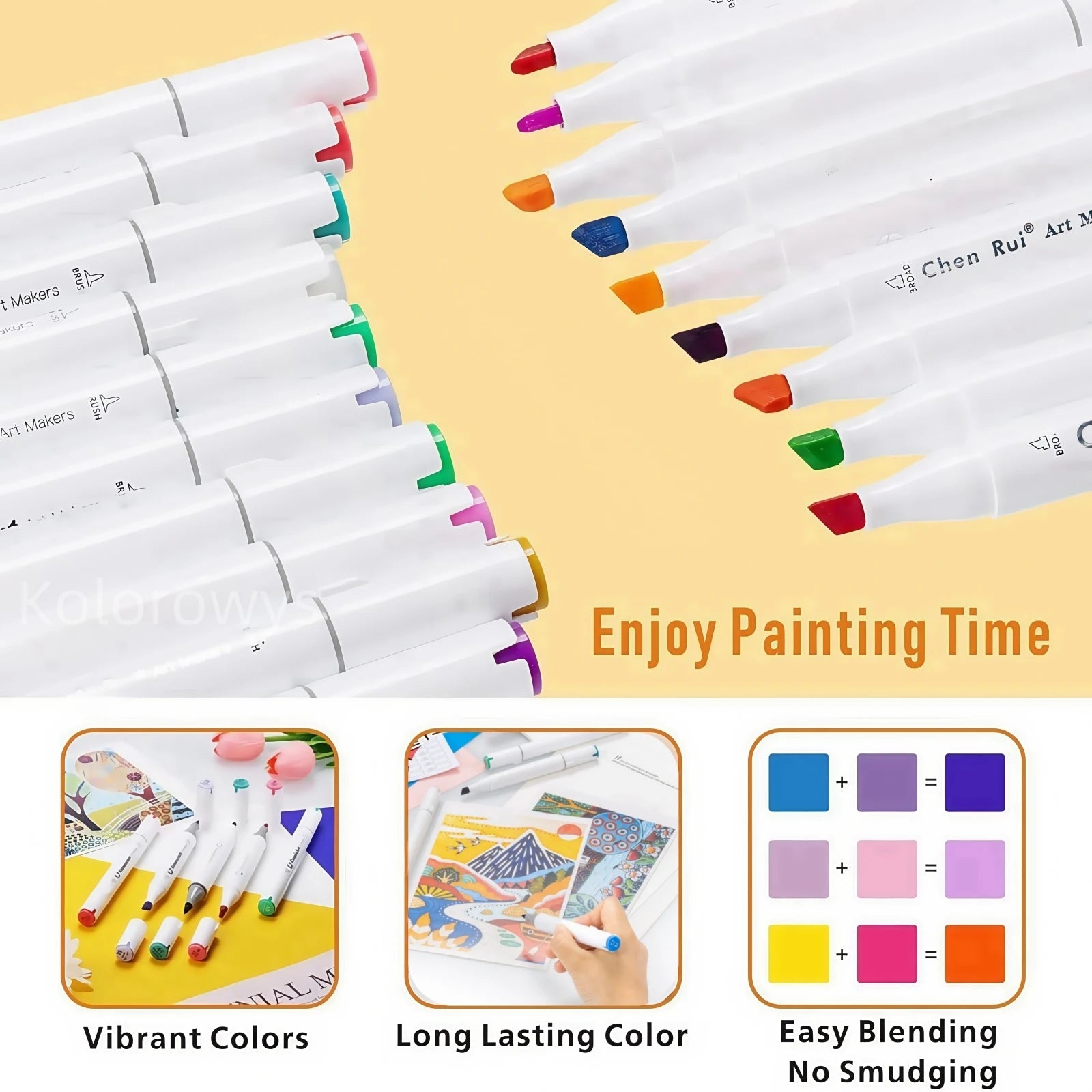 Alcohol Markers Set with Bleeding-Proof Drawing Mat