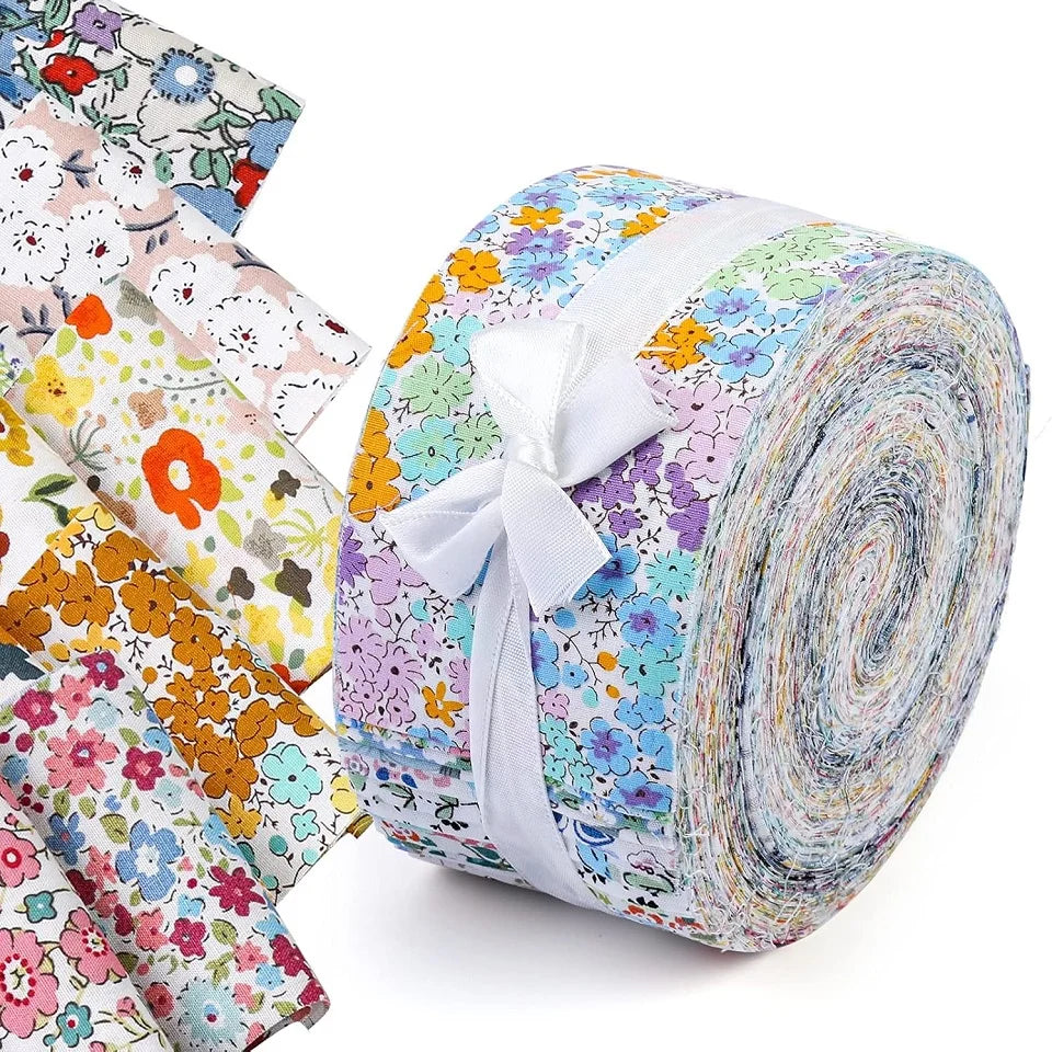 45pcs 6.2x100cm Fabric Jelly Rolls