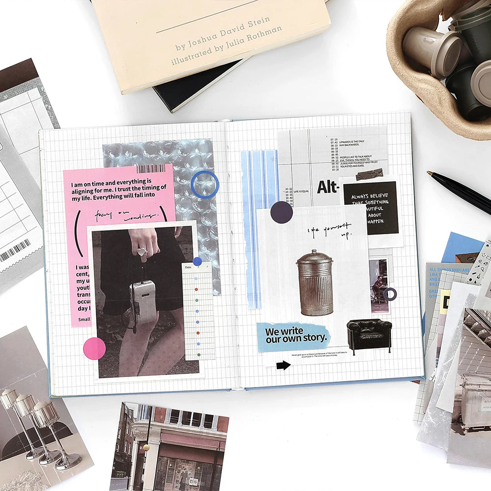 50 sheets Retro Ins Memo Material Book Decorative Paper