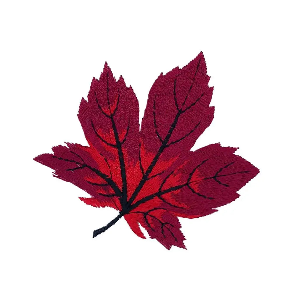 Unique Applique Stickers Colorful Maple Leaf
