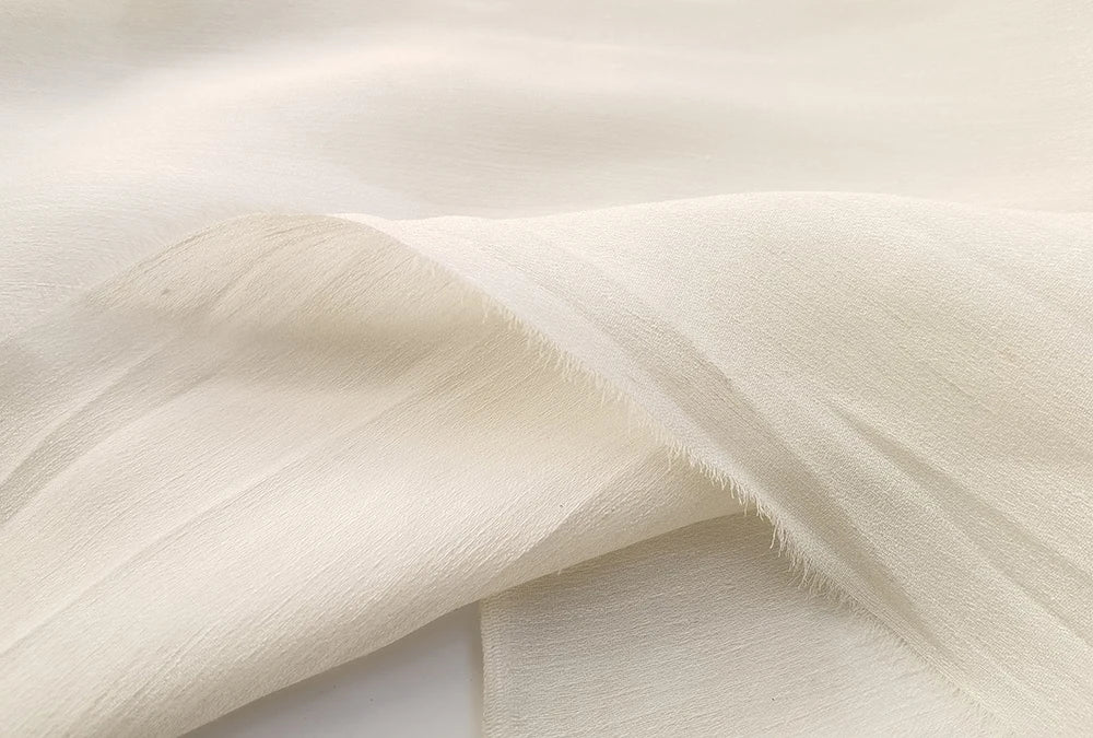 50cm*120cm Silk Linen Fabric White Dress Material