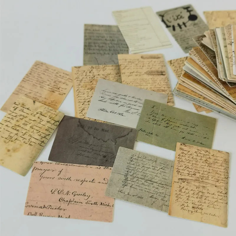 100Pcs Vintage Book Collection Kraft Paper