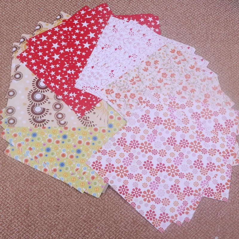 Flower Patterned Paper 12 Kinds of Patterns, 15x15cm, 72 Sheets