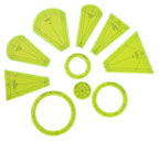 10Pcs Acrylic Template Set Quilting Template Free Motion Sewing Ruler