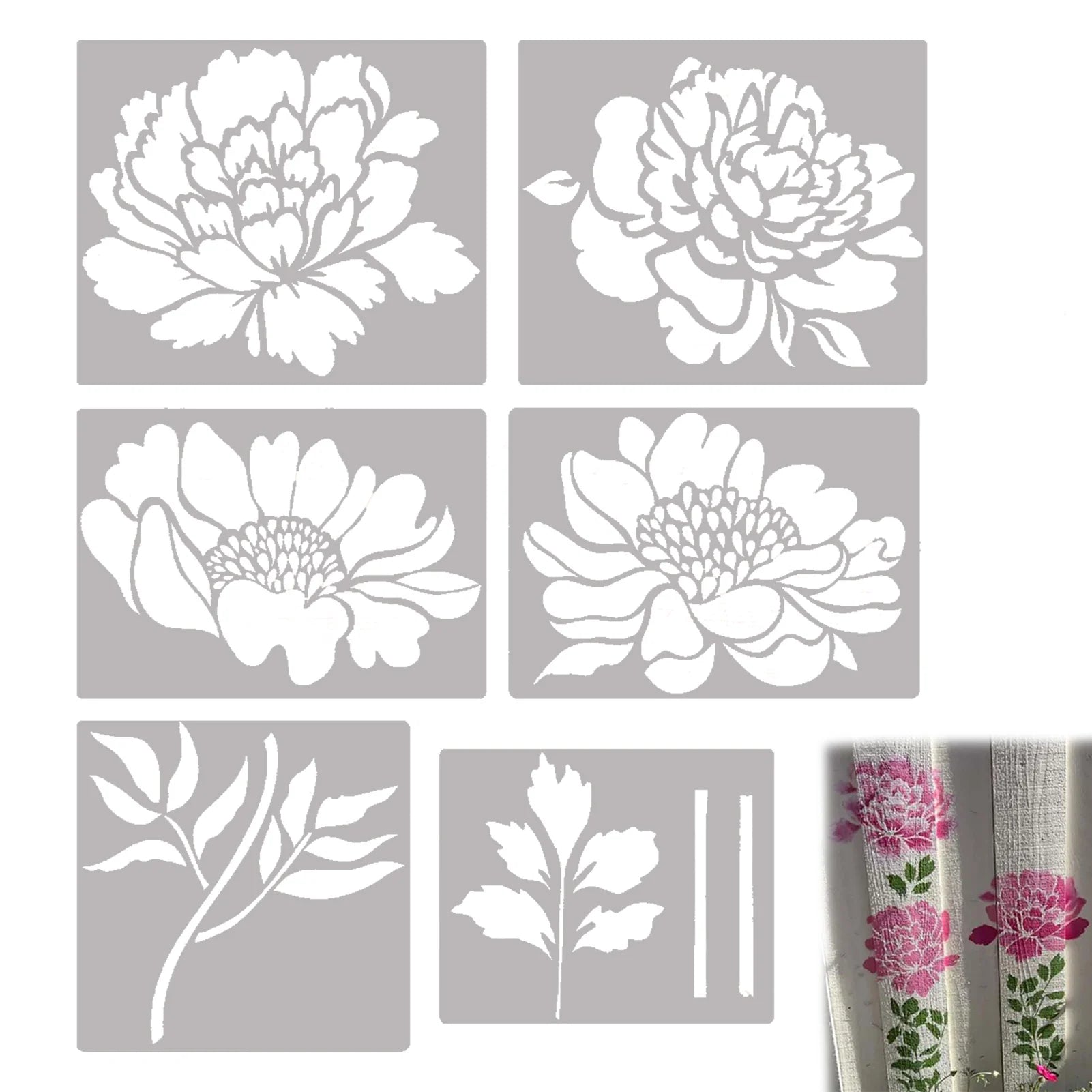 Garden Fence Large Flower Template