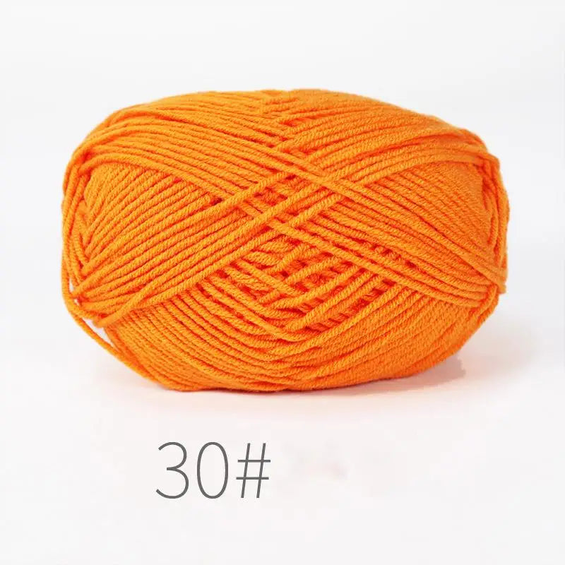 50g Milk Cotton Crochet Yarn 4ply