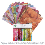 12 Sheets Vintage Background Printed Scrapbooking Paper Pads