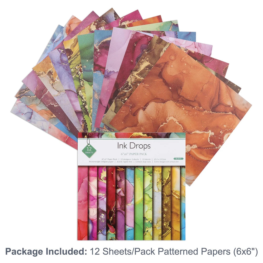 12 Sheets Vintage Background Printed Scrapbooking Paper Pads